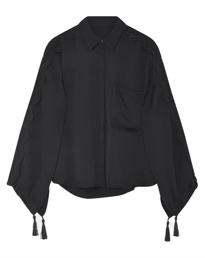 Day Birger et Mikkelsen - Mikana Matte Crepe Bluse - Black